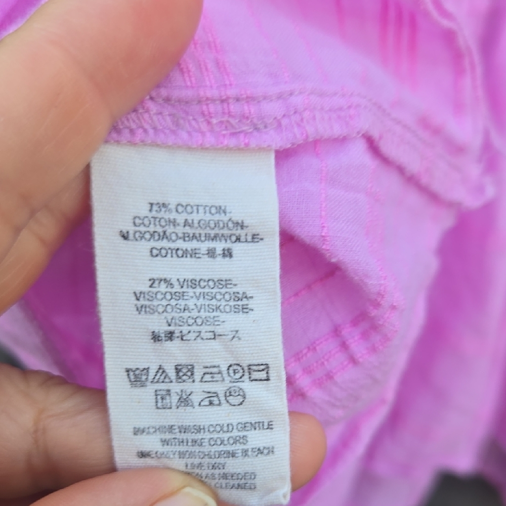 Free People Pink Flutter Crop Peasant Top - Picture 5 of 10